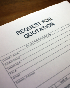 rfq for industrial equipments